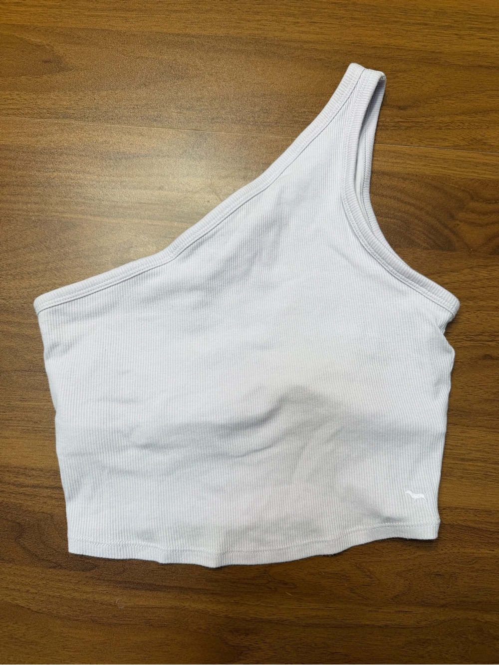 PINK Victoria's Secret Purple One-Shoulder Ribbed Crop Tank